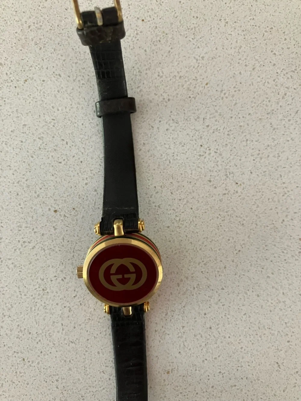 Gucci Brown Leather Strap Watch with Gold Case - Picture 8 of 11
